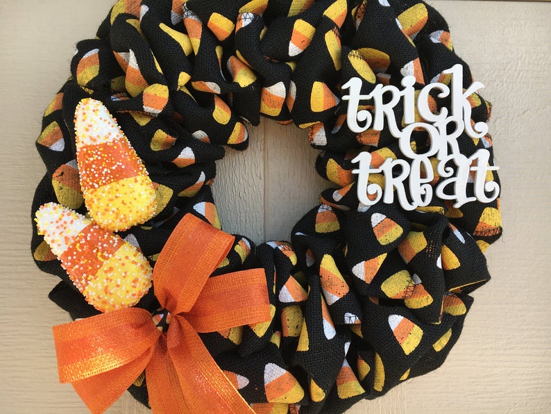 trick or treat Halloween wreath